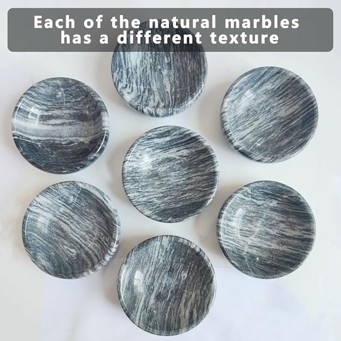 Natural Stone Incense Holder 9 Hole Design Ash Catcher Tray for Incense, Palo Santo, White Sage | Durable Marble Home Decor for Zen, Aromatherapy (Gray)
