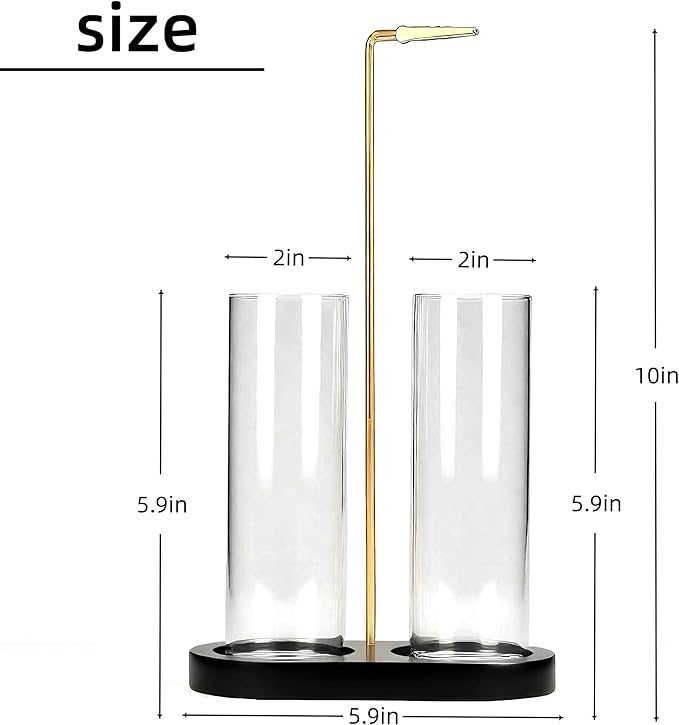 Incense Holder, Black Incense Sticks Burner Holder with Storage,Hang Upside Down Incense Holder for Sticks with Glass Ash Catcher for Meditation Yoga Spa Room Decor (Black)
