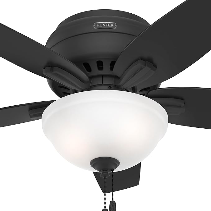 Hunter Newsome, Indoor, Ceiling Fan, with LED Light, 42 inch, Matte Black