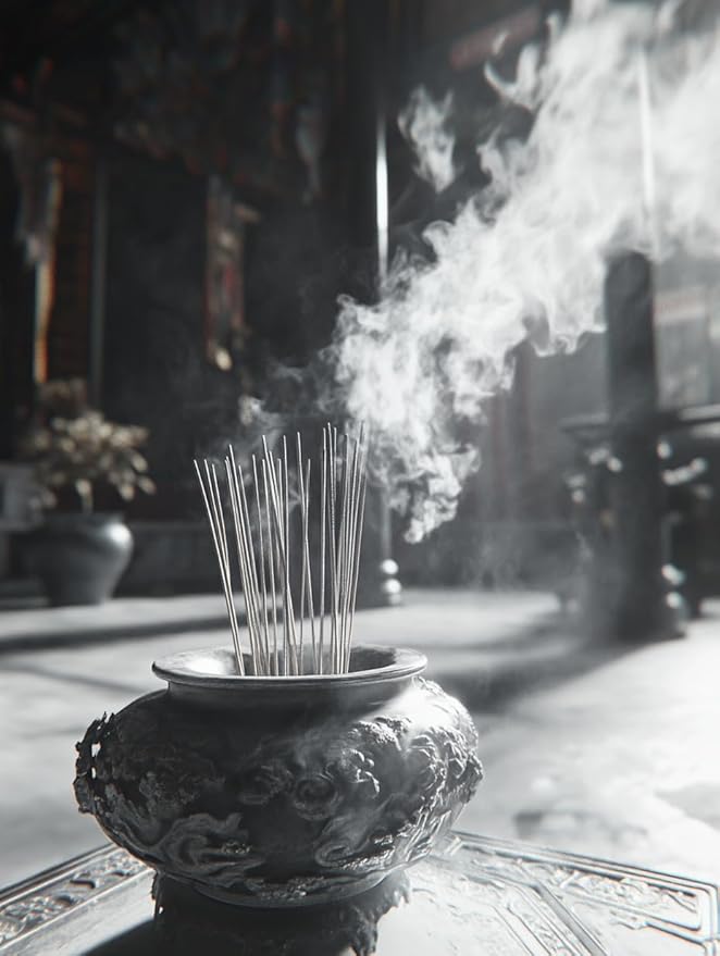 19” Long Dual Incense Holder for Sticks & Cones, Large Handcrafted Wood and Brass Ash Catcher with Storage, Gothic Home Decor for Meditation, Yoga, Altar, Antique, Witchy Decor (Natural Wood)