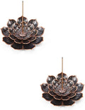 Accmor Zinc Alloy Incense Holder, Lotus Stick Incense Burner, Incense Holder for Stick/Coil/Cone Incense with Ash Catcher, Copper, 2 Pack