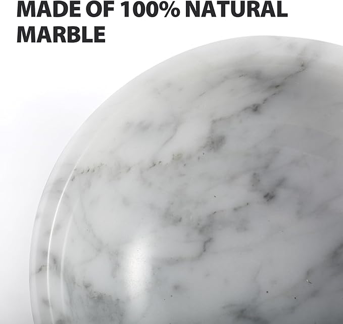 Koville Italian Natural Marble Incense Holder, 5inch Incense Holders for Sticks, Sturdy Incense Burner Ash Catcher, Ideal for Meditation, Relaxing, Easy to Clean(Bianco Carrara)