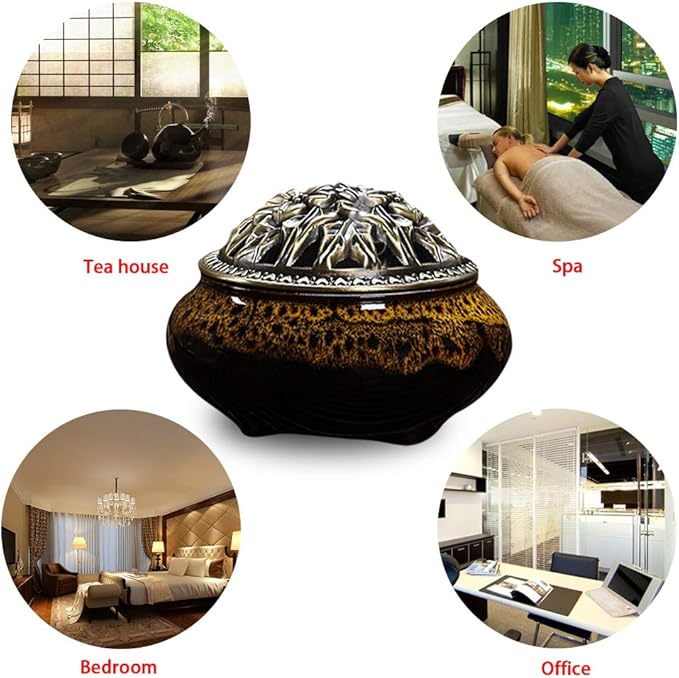 Ceramic Home Decoration Incense Sticks or Cones Burner Porcelain Incense Holder