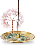 Incense Holder for Sticks, Healing Crystal Stone Money Tree Incense Burner, Ash Catcher for Yoga, Meditation and Home Decor