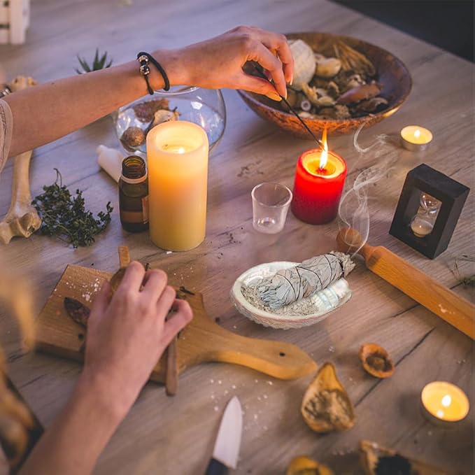 AHANDMAKER 2 Pieces Abalone Shell 3-4.5 inch Polished Abalone Shell White Sage Burner Holder Smudge Bowl Incense Burner for White Sage Decorate for Fish Tank View