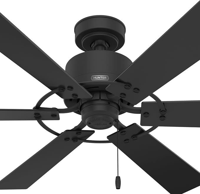 Hunter Gilrock, Indoor, Ceiling Fan, No Light, 52 inch, Matte Black