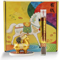 Horse Incense Burner-Resin Fortune Horse Incense Holder with Tray & Gift Box,Aromatherapy Decor for Yoga, Meditation,Home Office,Horse Lover Gift (Golden)