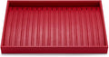 Oirlv Red Leather Jewelry Necklace Display Tray | Red Leather Exterior, Soft Microfiber Interior, Chain Tray, Keeps Necklaces Organized, Vibrant Red for Eye-Catching Display