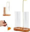 2 in 1 Incense Holder for Sticks with Glass Ash Catcher, Incense Sticks Organizer Anti-Ash Flying Inscents Stick Holder for Yoga Spa Meditation Home Decor(Color:Wood)