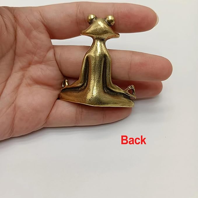 Brass Animals Frog Incense Holder, Funny Incense Holder Figurines Home Decor Incense Burner Holder Frog Figurine Aromatherapy Meditation Yoga Home Living Room Office Decor