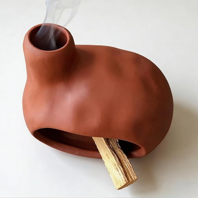 CEREMONY Palo Santo Holder -Mini Ceramic Incense Holder for Palo Santo and Sticks - White Sage Holder for Meditation Decor