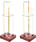 2 Pcs Glass Incense Holder for Sticks, Modern Incense Burner with Removable Glass Ash Catcher, Wood Incense Sticks Holder for Yoga Meditation Home Decor