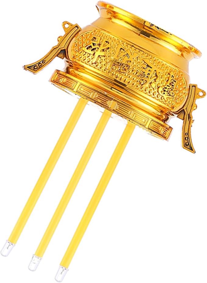 BESPORTBLE Electronic Incense Burner Insencens Burner Led Incense Stick Thai Candle Lamp Buddhist Electric Incense Stick Incense Holder Chinese Candle Light Plastic Shine Treasure Bowl