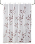 Madison Park Cecily Shower Curtain, Luxurious Botanical Leaf Print, Modern Serene Bathroom Décor, Machine Washable Bath Privacy Screen, 72x72, Mauve