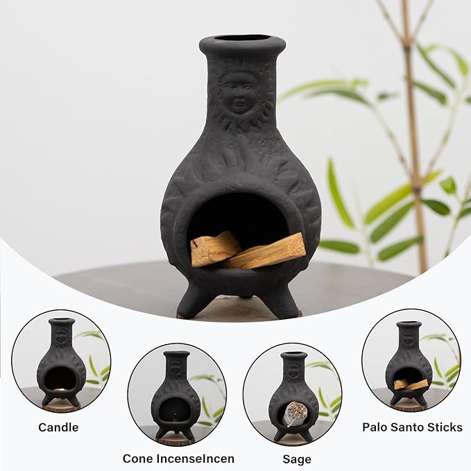 MOUGIGI Handmade Palo Santo Holder & Incense Cone Burner-Elegant Sage Smudging Accessory with Capacity for Spiritual Rituals & Energy Cleansing-Thoughtful Gifts for Meditation, Yoga, Aromatherapy