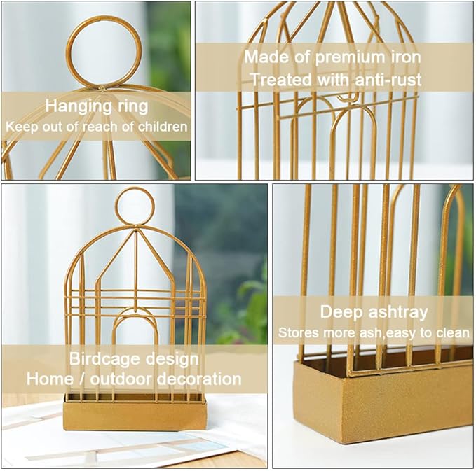 Portable Metal Mosquito Coil Holder Incense Holder Retro Incense Coil Burner, Hanging Bird Cage Outdoor Home Garden Decor for Bar Courtyard Office Desktop