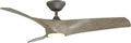 Modern Forms FR-W2006-62L35GHWW Zephyr Indoor or Outdoor Smart Home Ceiling Fan with Remote Control, 62in Blade Span, Graphite Weathered Wood