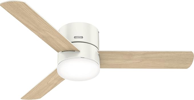 Hunter Minimus, Indoor, Ceiling Fan, with LED Light, 52 inch, Fresh White