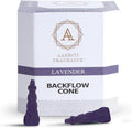 Backflow Natural Incense Waterfall Cones Unique Shape for Backflow Incense for Prayer, Meditation, Relaxation Burner Holder (25 pcs) (Lavender, Square Pyramid)