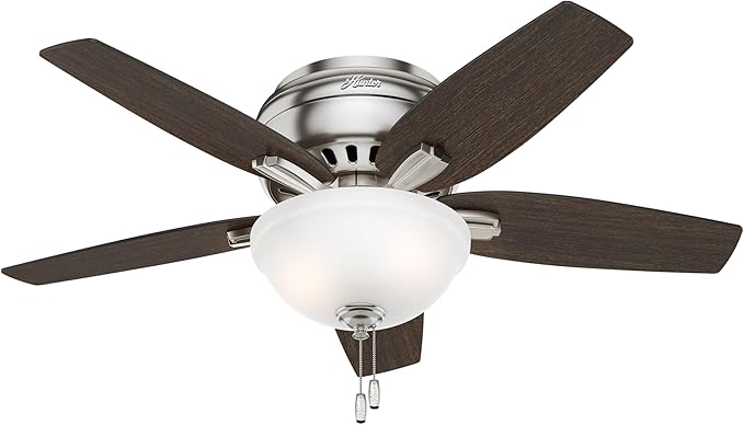 Hunter Newsome, Indoor, Ceiling Fan, Pull Chain, 42 inch, Brushed Nickel