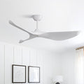 CACI Mall 52" White Ceiling Fan No Light, Modern, Remote Control, Low Profile, 3 Blades Ceiling Fan with Noiseless Reversible Dc Motor for Living room, Bedroom