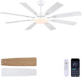 Ceiling Fan With Light & Remote Indoor/Outdoor Use 60 Inch White | Reversible DC Motor,3CCT, Dimmable, Timer, Noiseless,Ceiling Fan for Bedroom Living Room