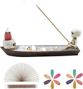 Incense Burner, backflow Incense Burner,Skeleton Ship Incense Holder,Hand-Carved Decorations,Cool Room Decorations, Awesome and Ideal Gifts, Brown