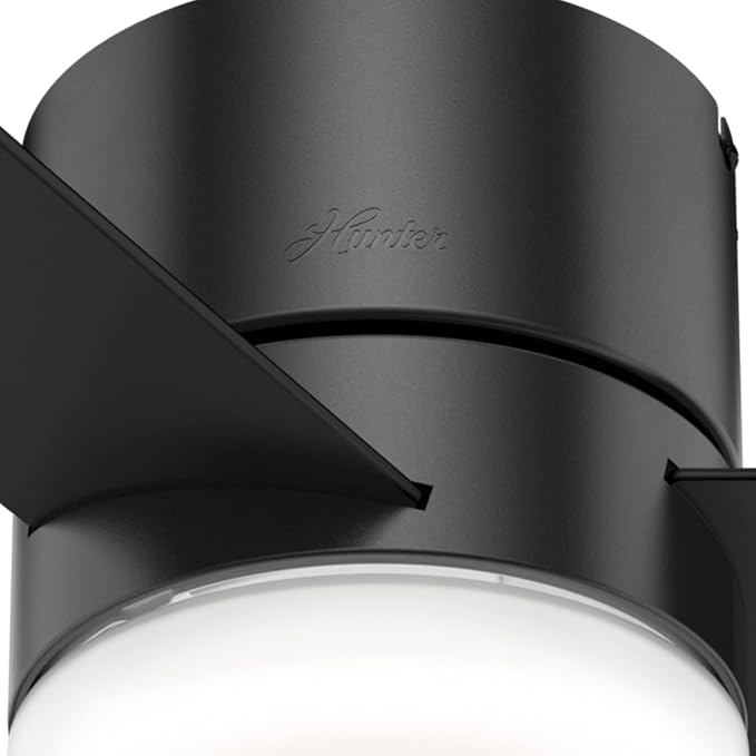 Hunter Minimus, Indoor, Ceiling Fan, with LED Light, 44 inch, Matte Black