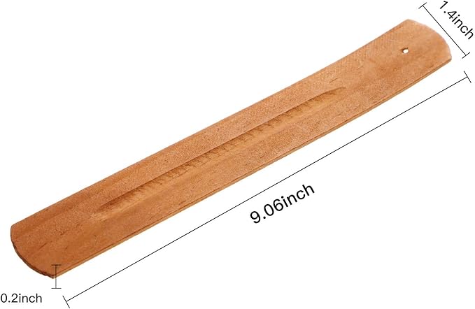 5 Pieces Incense Sticks Holder Incense Burner Ash Catcher, 9.06 Inches Long (Yellow Brown)