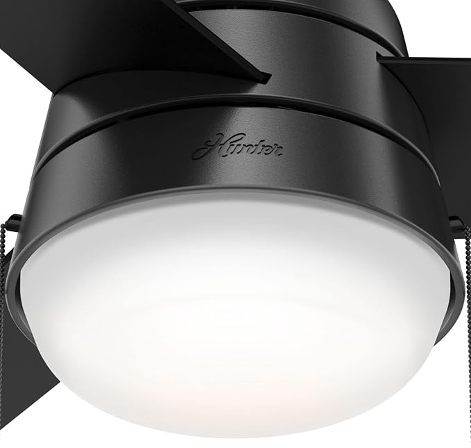 Hunter Aker, Indoor, Ceiling Fan, Modern, Small, 36 inch, Matte Black