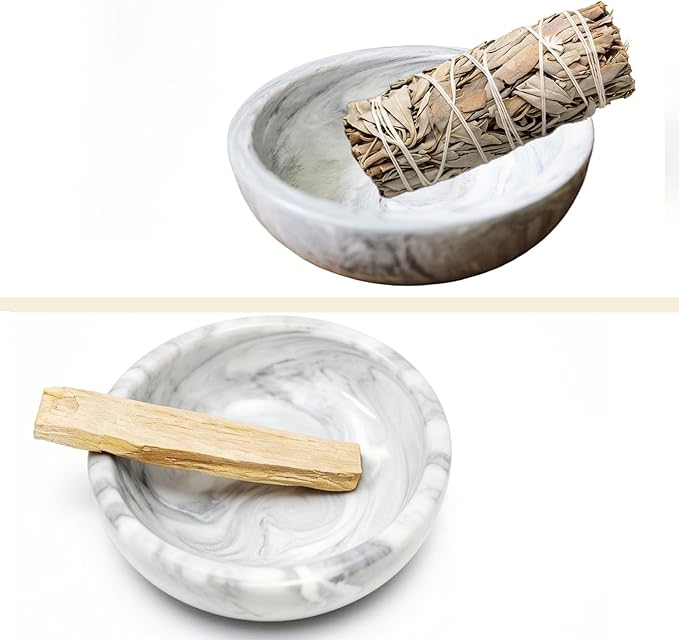 Dorepine Incense Burner,Handmade Ceramic Incense Holder for Sticks,Incense Sticks Holder for Meditation and Yoga Room&Home Decoration (Beige Marble)