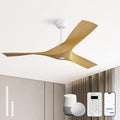 Sofucor 52 Inch Smart Ceiling Fan No Light, Modern Ceiling Fan with 3 Plastic Blades, Compatible with Alexa/Google/App, 6 Speeds 4500CFM, Timer Quiet Reversible DC Motor, ETL/FCC