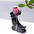 Moon Backflow Incense Holder Waterfall Incense Burner Mini Ceramic Incense Cone Holder Aromatherapy Home Decor for Meditation Yoga Office
