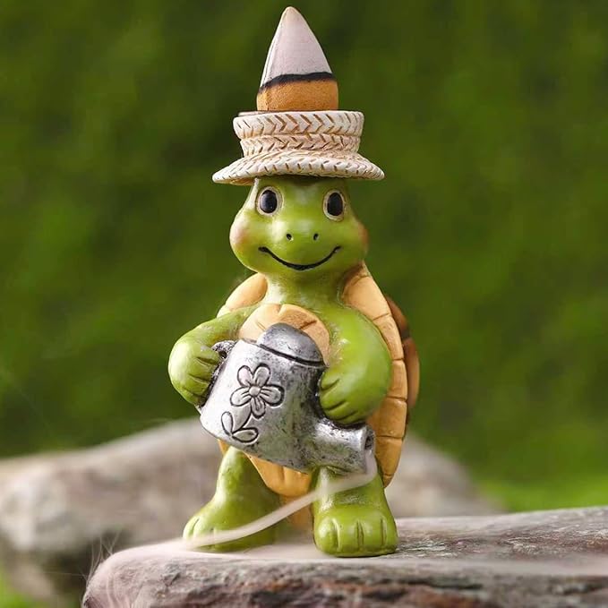Turtle Incense Holder for Sticks and Incense Cone Holder, Mini Resin Turtle Figurines Incense Stick Holder, Cute Incense Burner for Yoga Meditation Home Office Decor,Turtles Gifts for Women (B)