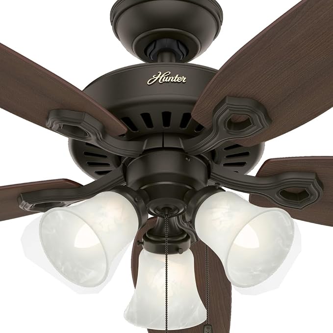 Hunter Builder Plus, Indoor, Ceiling Fan, Pull Chain, 52 inch, New Bronze