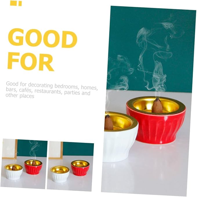 Zerodeko Decorative Incense Burner Censer Lightweight and Compact Incense Holder for Home Yoga Meditation and Office Use Retro Stove Elegant