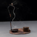 Dragon Mist Ritual Set | Bamboo Dragon Incense Holder with Heritage Lacquer | Thai Wooden Elephant Box, Peridot Stones & Sandalwood Incense | Meditation Décor & Feng Shui Gift for Home