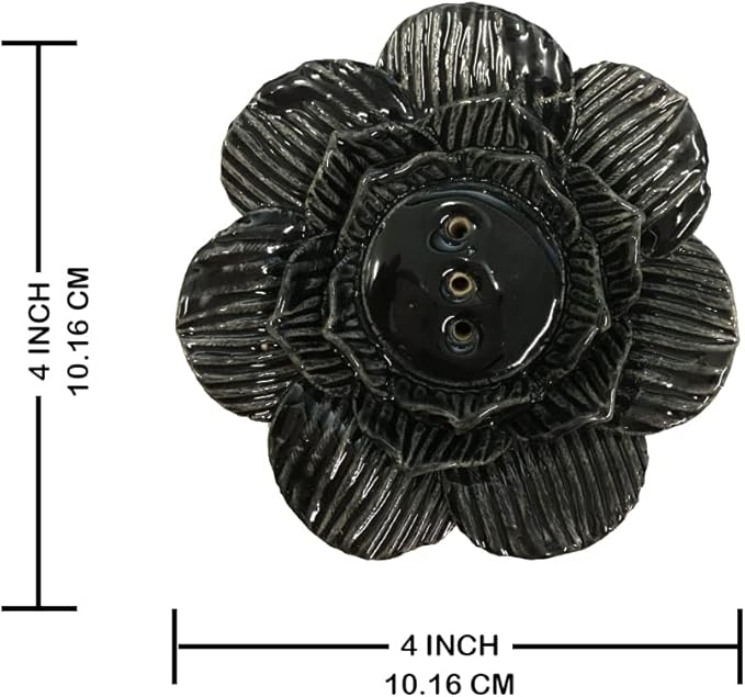 Aakriti Premium Wooden Handmade Incense Holder Incense Burner Aromatherapy Ornament Home Decor Meditation Yoga Incense Holder Unique Design (Black Lotus)