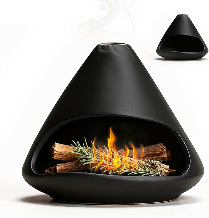 Palo Santo Holder,Incense Holder, Ceramic Incense Burner for Palo Santo Sticks, Mountain - Shaped Aromatherapy Decor,Aromatherapy Enthusiasts, Meditation Masters