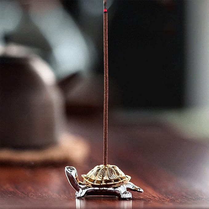ZYAMY 2pcs Zinc Alloy Animal Incense Holder Snail Shape Incense Holder and Tortoise Shape Incense Holder Incense Clips for Stick Censer, Joss Stick, Tower Incense, Incense Coil