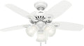 Hunter Builder, Indoor, Ceiling Fan, with LED Lights, 42 inch, Snow White