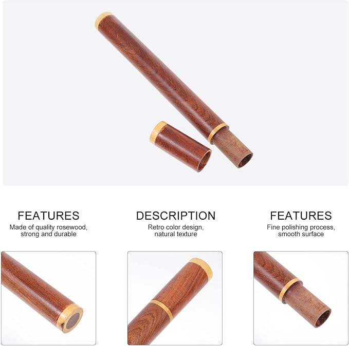 ARTIBETTER Wooden Incense Holder Tube with Lid 9.44X6.92X0.86In Smooth Natural Aromatherapy Storage Compact Incense Stick Holder for Home Decor Meditation