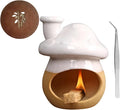 Mushroom Incense Holder, Ceramic Palo Santo Holder – Suitable for Burning Sage & Palo Santo - Mini Chimenea-Style Burner, an Incense Burner for Spiritual Meditation, Yoga or Home Decoration