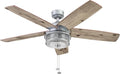 Honeywell Foxhaven Farmhouse 52 Inch Ceiling Fan with LED Light, Galvanized