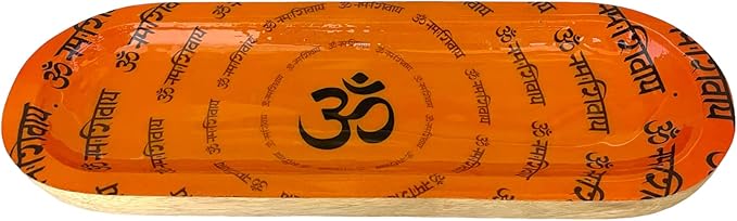 Govinda - Incense Burner Stick Holder Ash Catcher Wooden Handmade Modern Gift Wood Home Decor Size 12 X 4 Inches, OM Design (OM)