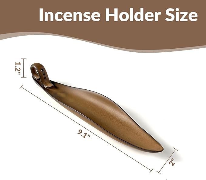 Home Ceramic Ceremony Incense Holder,Creative Incense Burner Base for Sticks with 3 Holes(1.3-1.6mm/1.7mm/3mm),Handmade insence-sticks burner for Meditation Yoga Spa Room Decor,Gift Home Decor (Brown)