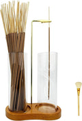2 in 1 Glass Incense Holder for Sticks, Incense Burner with Ash Catcher, Hanging Incense Holders with Glass Ash Catcher for Meditation, Yoga, Spa, Home Decor, Room
