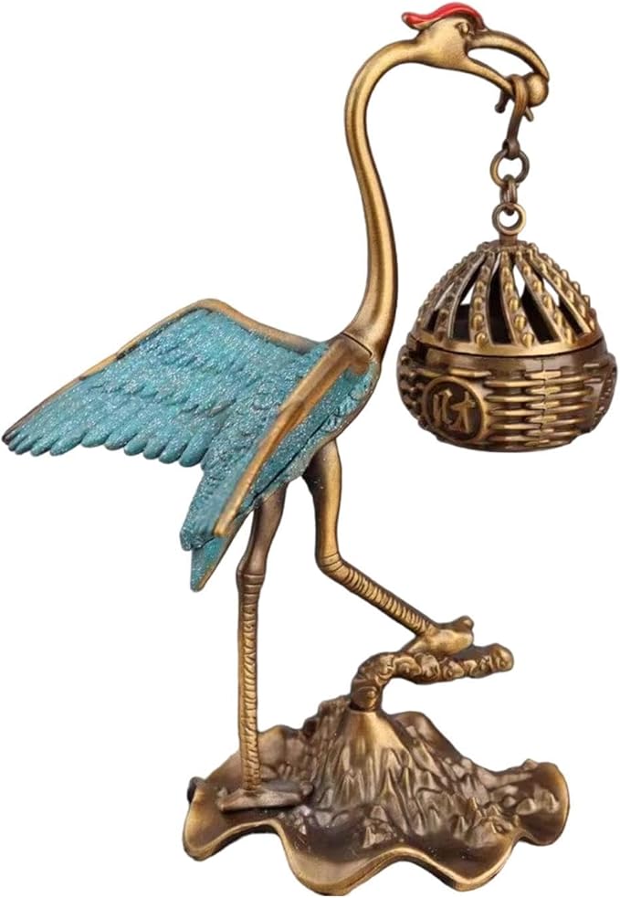 Hanging Incense Burner,Crane Censer Cone,Incense Holder Incense Diffuser for Bedroom Housewarming Desk