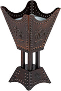 Decorative Palm Tree Incense Burner, Gold Metal Design (Red copper-WF012)