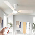52" Ceiling Fan with Light and Remote, 6 Speed, Reversible Quiet DC Motor, 3CCT & Dimmable, Fast Install, Dual Finish 3 Blades Downrod Ceiling Fan with Lights for Bedroom, Living Room, Apartment